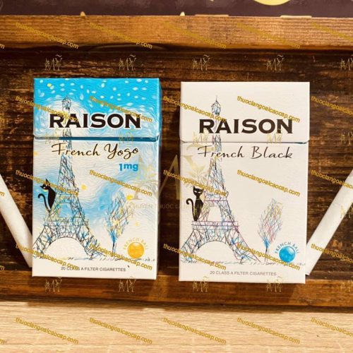 Thuốc Lá Raison French Black (Nho + Bạc Hà) + Raison French YoYo ( Vị Sữa Chua) 6